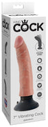 King Cock 7 in. Vibrating Cock Flesh